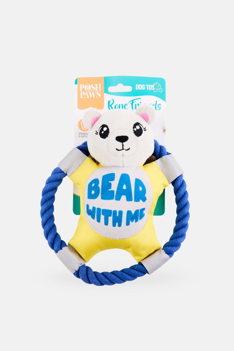 Posh Paws Bear With Me Rope Disc, Multicolor  - Image 1