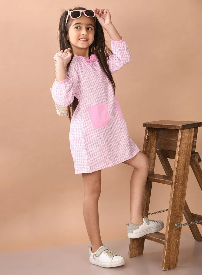 LILPICKS Houndstooth Pocket Dress