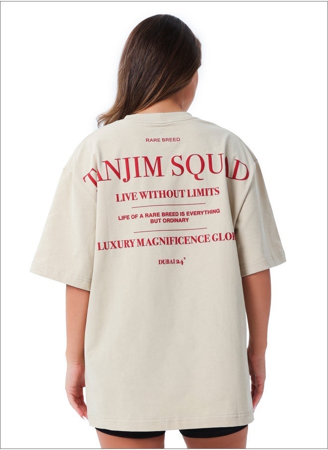 TANJIM SQUAD - VISION WOMENS T-SHIRT BEIGE - Image 3