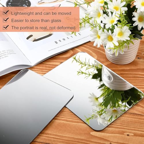 NEILL® Acrylic Mirror, Size - 4" x 6" Inch, Thickness - 2mm, Pack of 4 Pcs with Self Adhesive - Image 3