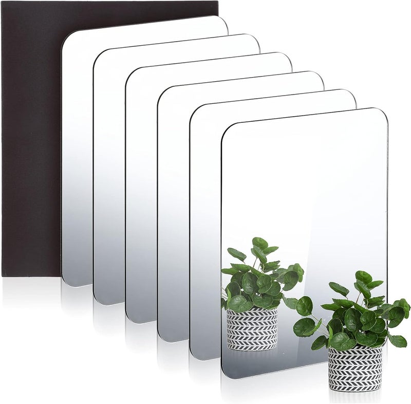 NEILL® Acrylic Mirror, Size - 4" x 6" Inch, Thickness - 2mm, Pack of 4 Pcs with Self Adhesive - Image 1