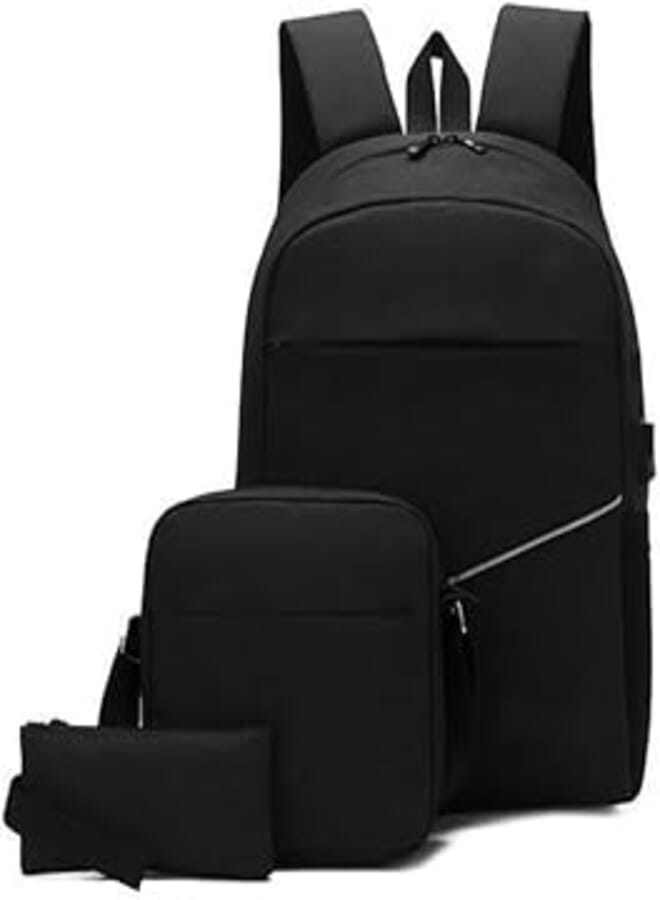 Women and men Backpack Classic Lightweight Backpack 3 Piece Travel Bag laptop 17 Inch Business Pencil Case Bag Shoulder Bag