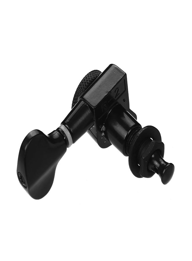 Electric Guitar Machine Heads Knobs String Tuning Pegs Locking Tuners Pack of 6 Pieces 6R with Mounting Screws and Ferrules Black - Image 5