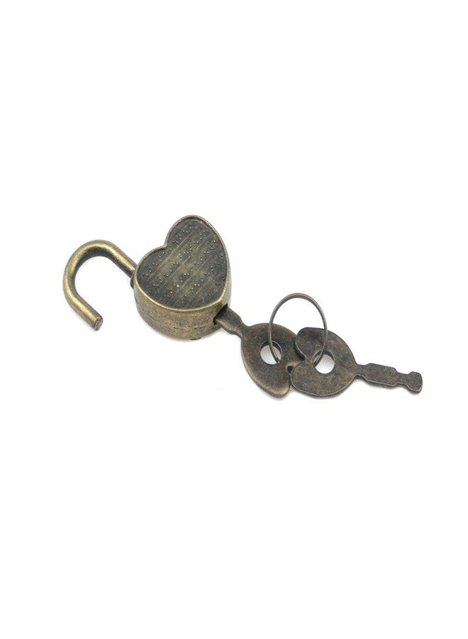 Tsnamay قفل معدني صغير من Tsnamay، 15 قطعة، قفل صغير مع مفتاح لحقيبة السفر وحقيبة المدرسة وحقيبة الظهر وقفل الأمتعة، على شكل قلب - Image 4