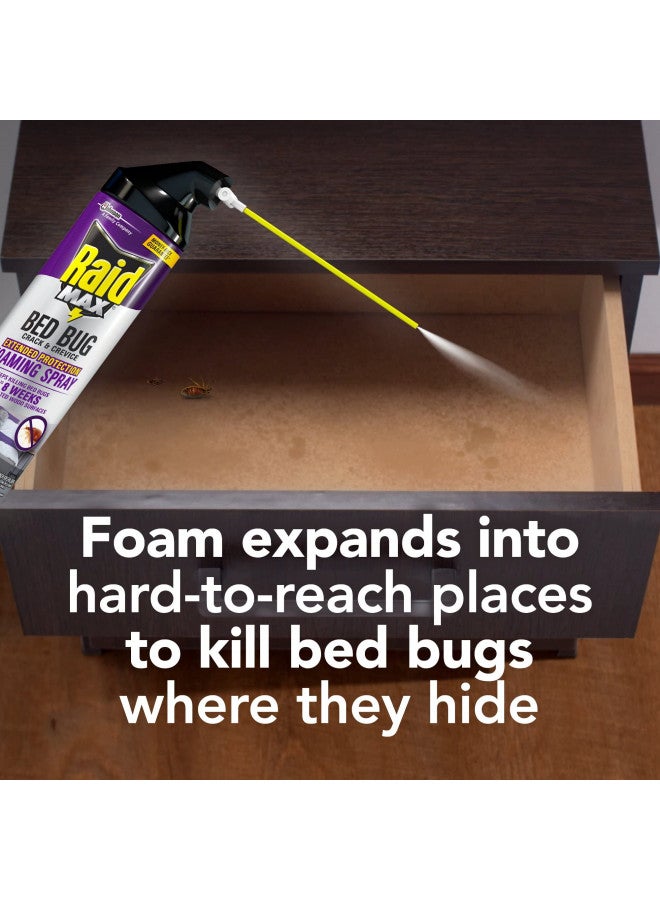 RAID رش فوم Raid Max لحماية الشقوق والفجوات من بق الفراش، يقتل بق الفراش لمدة تصل إلى 8 أسابيع على الأخشاب والأسطح المصفحة، 17.5 أونصة - Image 2