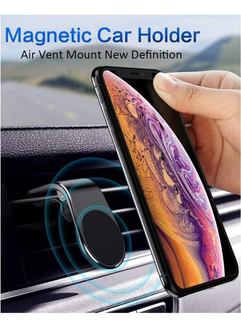 vesus Car Air Vent Mount Metal magnet bracket Holder Stand for iPhone Mobile Cell Phone GPS Navigator Holder(black) - Image 5
