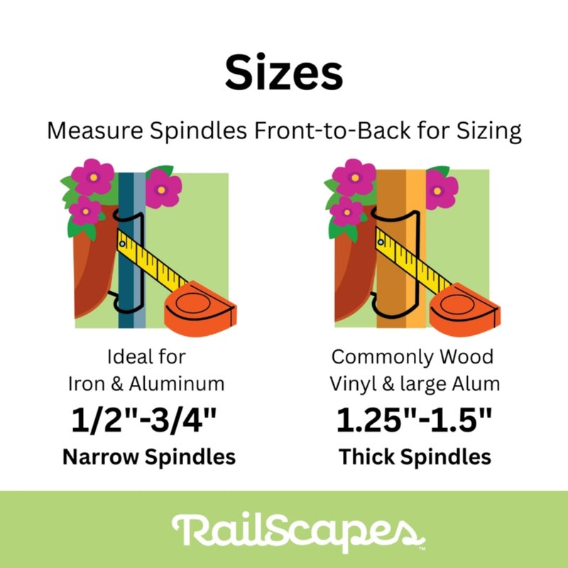 Bloem Railscapes Floating Railing Plant Clip for 1.25â€ - 1.5â€ Thick Spindles - Image 4