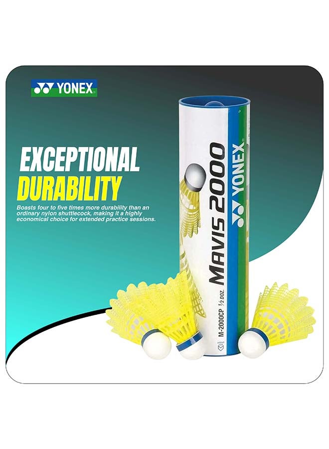 Yonex Mavis 2000 Nylon Shuttlecocks Pack of 6 – Premium Synthetic Badminton Shuttlecocks with Tournament Flight, High Durability and Consistent Speed for Competitive Play - Image 5