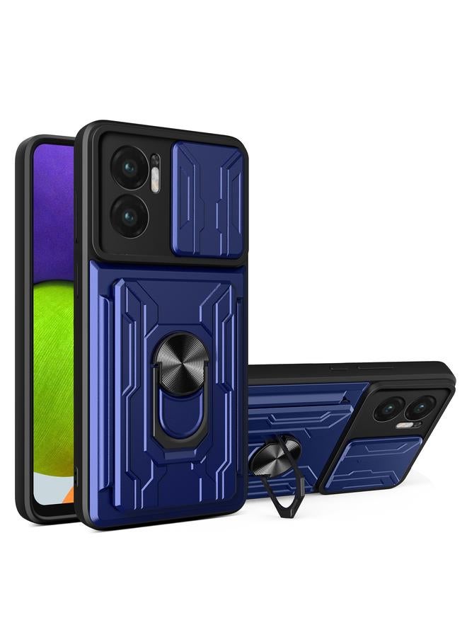 اس-توب جراب لهاتف Redmi 10 5G Sliding Camshield TPU+PC جراب هاتف مع فتحة بطاقة - Image 1