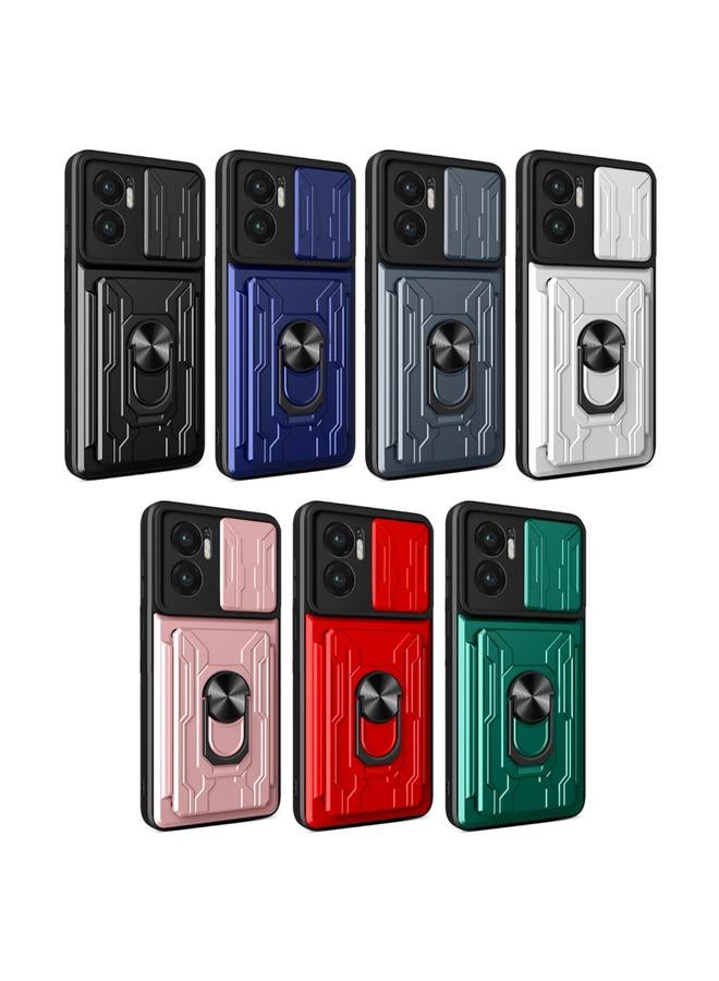 اس-توب جراب لهاتف Redmi 10 5G Sliding Camshield TPU+PC جراب هاتف مع فتحة بطاقة - Image 2