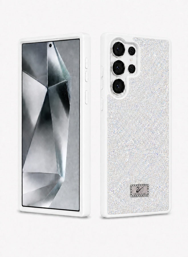 VR CREATIVE Luxury Sparkling Crystal Rhinestone Protective Phone Case Cover for Samsung Galaxy S24 Ultra – White - Image 2