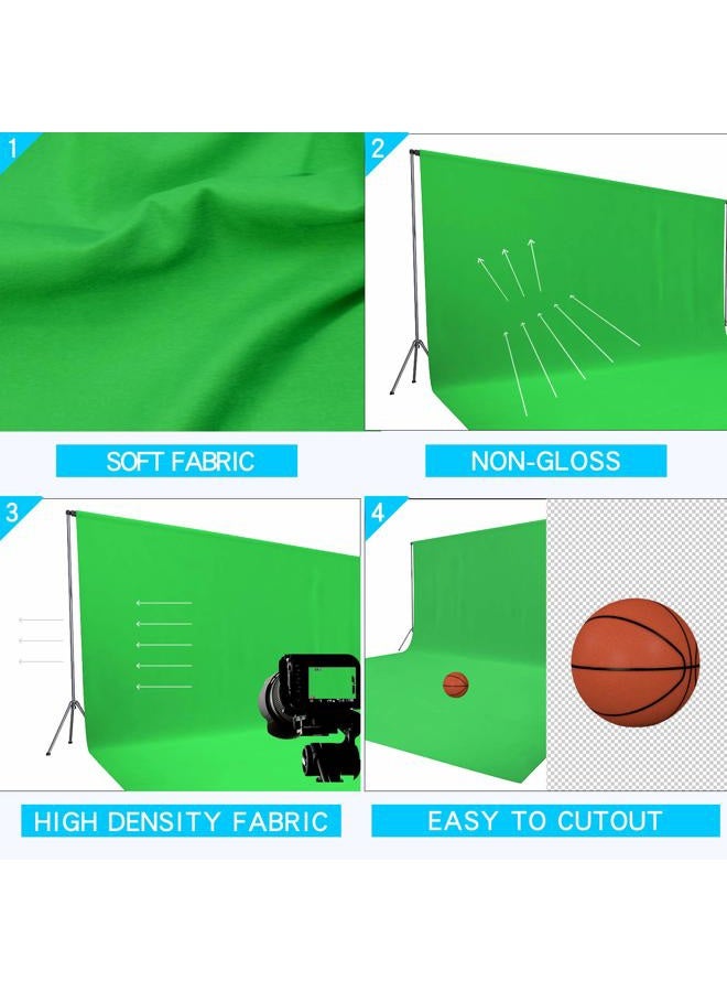 Issuntex 6X9 ft Green Background Muslin Backdrop,Photo Studio,Collapsible High Density Screen for Video Photography and Television - Image 3