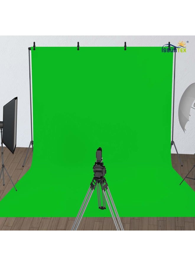 Issuntex 6X9 ft Green Background Muslin Backdrop,Photo Studio,Collapsible High Density Screen for Video Photography and Television - Image 2