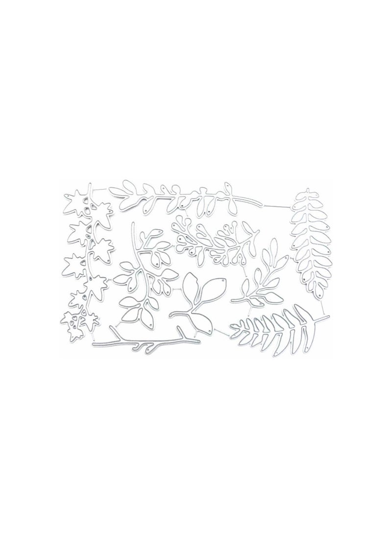 silvercnc - Leaf Cutting Dies Plants Grass Metal Template Embossing Die Cuts Stencil for Card Making Scrapbooking Album Crafts - Image 1