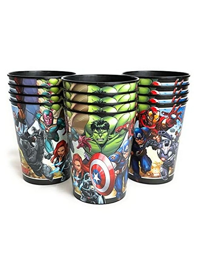Unique Marvel Avengers Superhero Birthday Party Supplies Set Of 12 16Oz Plastic Reusable Favor Cups - Image 1
