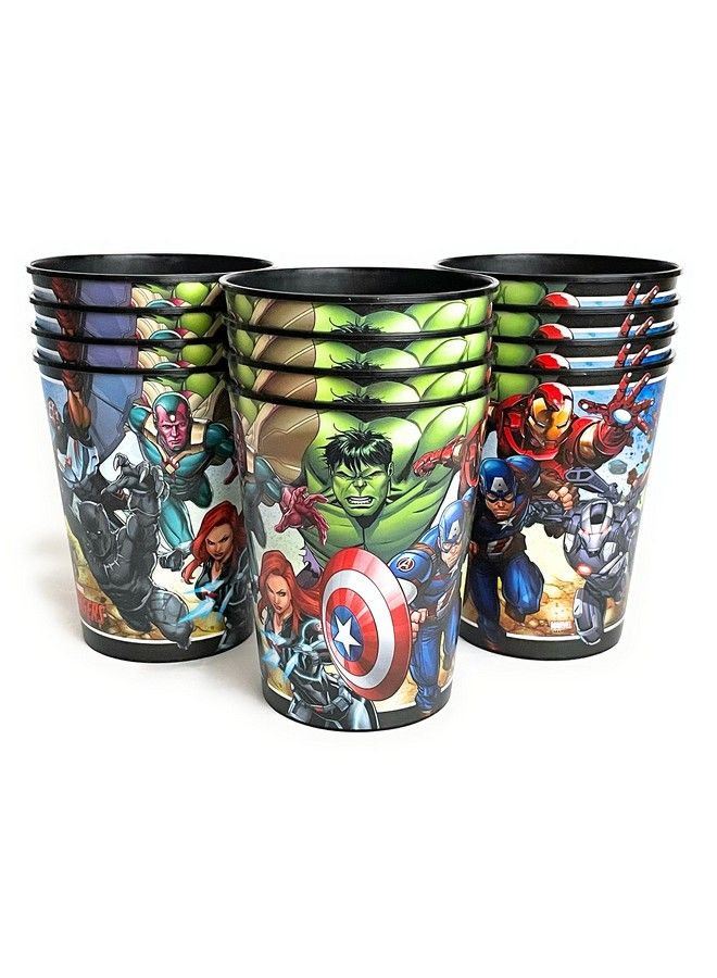 Unique Marvel Avengers Superhero Birthday Party Supplies Set Of 12 16Oz Plastic Reusable Favor Cups - Image 2