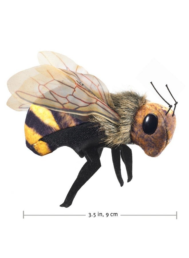 Folkmanis Mini Bee Finger Puppet,Black; Orange-Yellow - Image 5