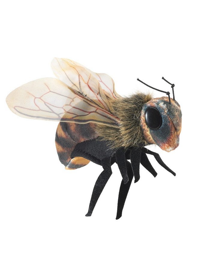Folkmanis Mini Bee Finger Puppet,Black; Orange-Yellow - Image 2