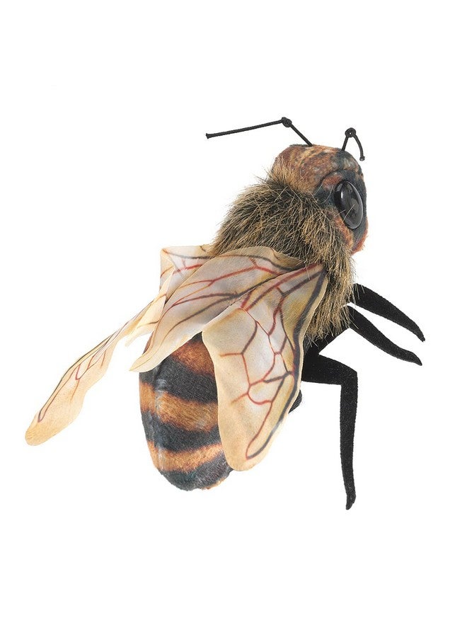 Folkmanis Mini Bee Finger Puppet,Black; Orange-Yellow - Image 3