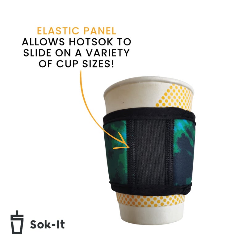 Sok It Hot Sok Coffee & Tea Reusable Insulated Neoprene Cup Sleeve (Floral Hearts) - Image 3