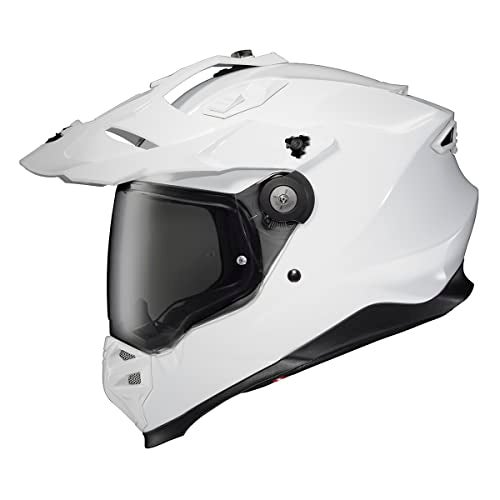 ScorpionEXO XT9000 Full Face Carbon Fiber Adventure Motorcycle Helmet with Pinlock Ready Shield Bluetooth Ready Speaker Pockets DOT ECE Solid Gloss White XLarge - Image 1