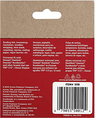 Arrow Fastener STAPLE 1/2" T-50 1250PK - Image 5