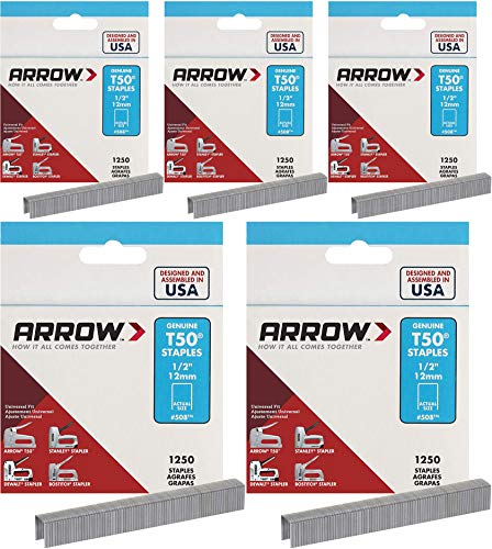 Arrow Fastener STAPLE 1/2" T-50 1250PK - Image 1