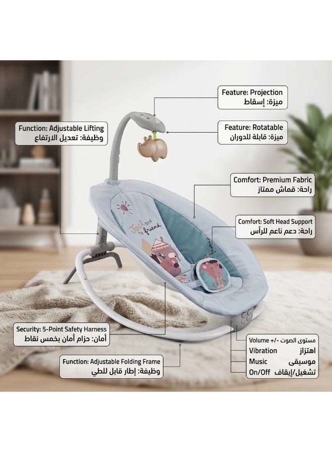 ما بيبي متعددة الوظائف كرسي هزاز للأطفال الرضع كرسي هزاز الموسيقية - Image 2