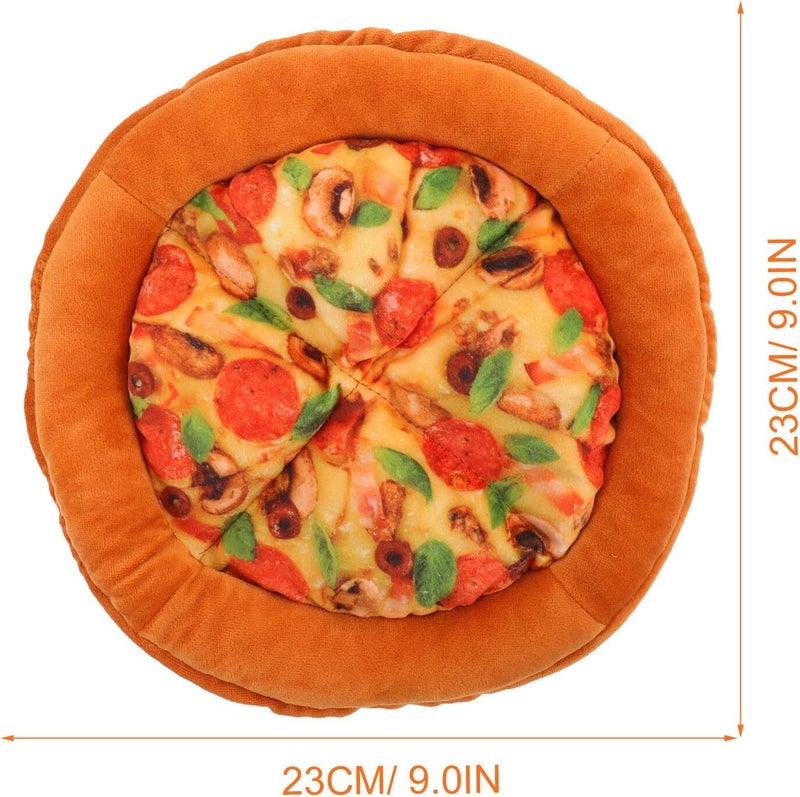 TOYANDONA Creative Pizza Shaped Cat Bed with Squeaky Dog 24x24cm Plush Indoor Winter Cat Nest Warm Soft Sleeping Mat and Small Dogs - Image 2