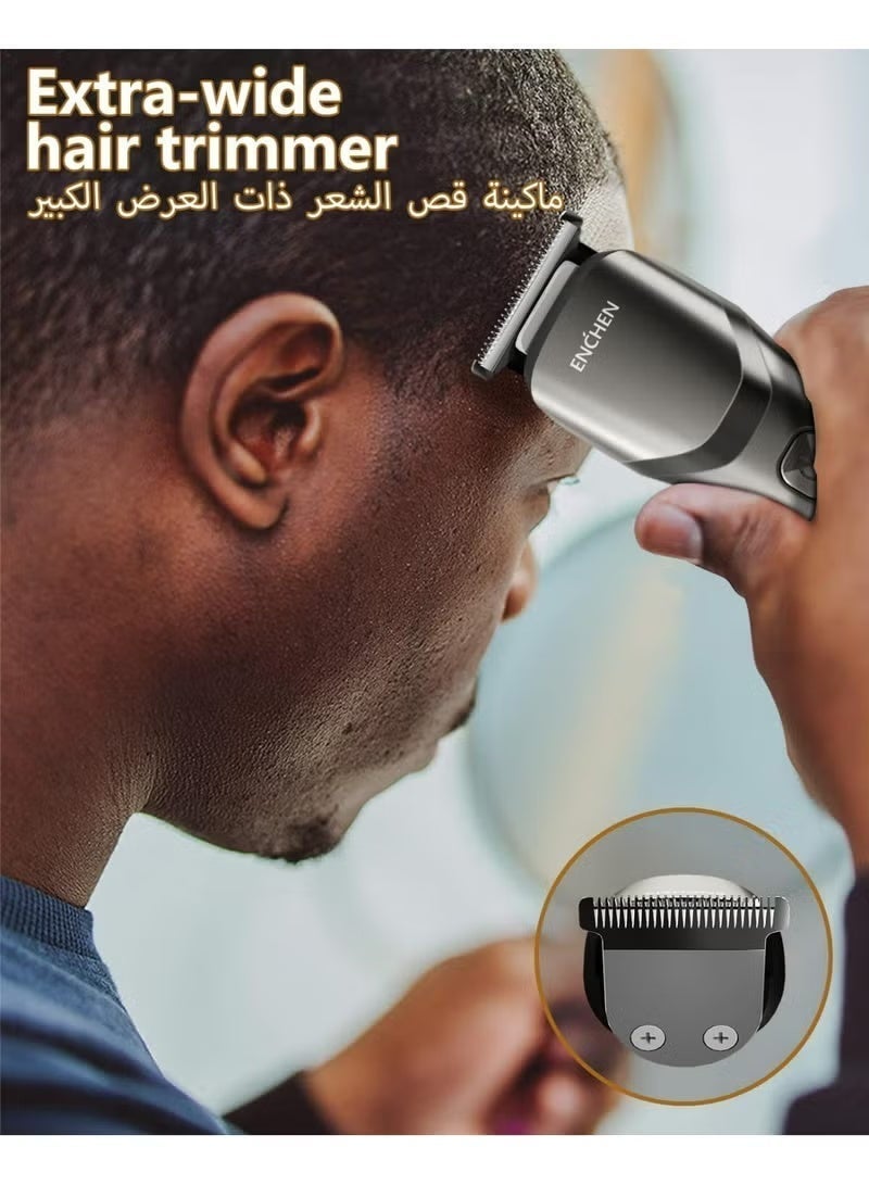 ENCHEN Electric Body Hair Trimmer Cordless Shaver Trimmer for Men Women IPX7 Waterproof Type-C Fast Charging with Rechargeable Battery Travel Lock 6000RPM (Gray) - Image 4