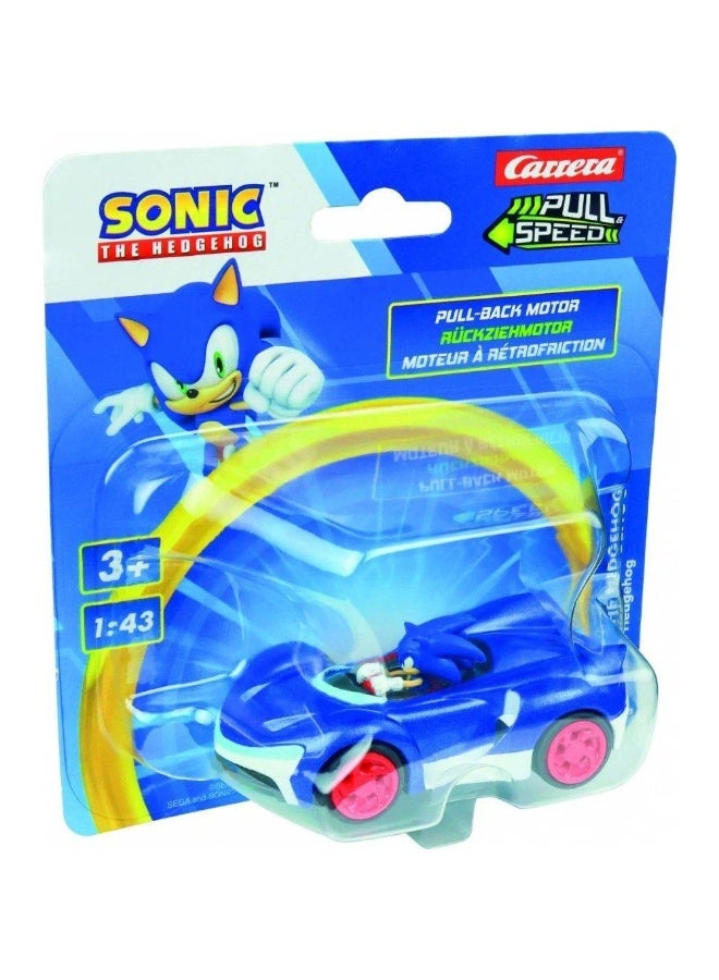 Carrera Pull N Speed Sonic The Hedgehog Pull-Back Motor Car (1:43, Blue) - Image 2