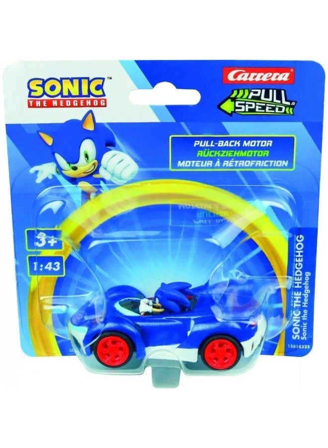 Carrera Pull N Speed Sonic The Hedgehog Pull-Back Motor Car (1:43, Blue) - Image 1