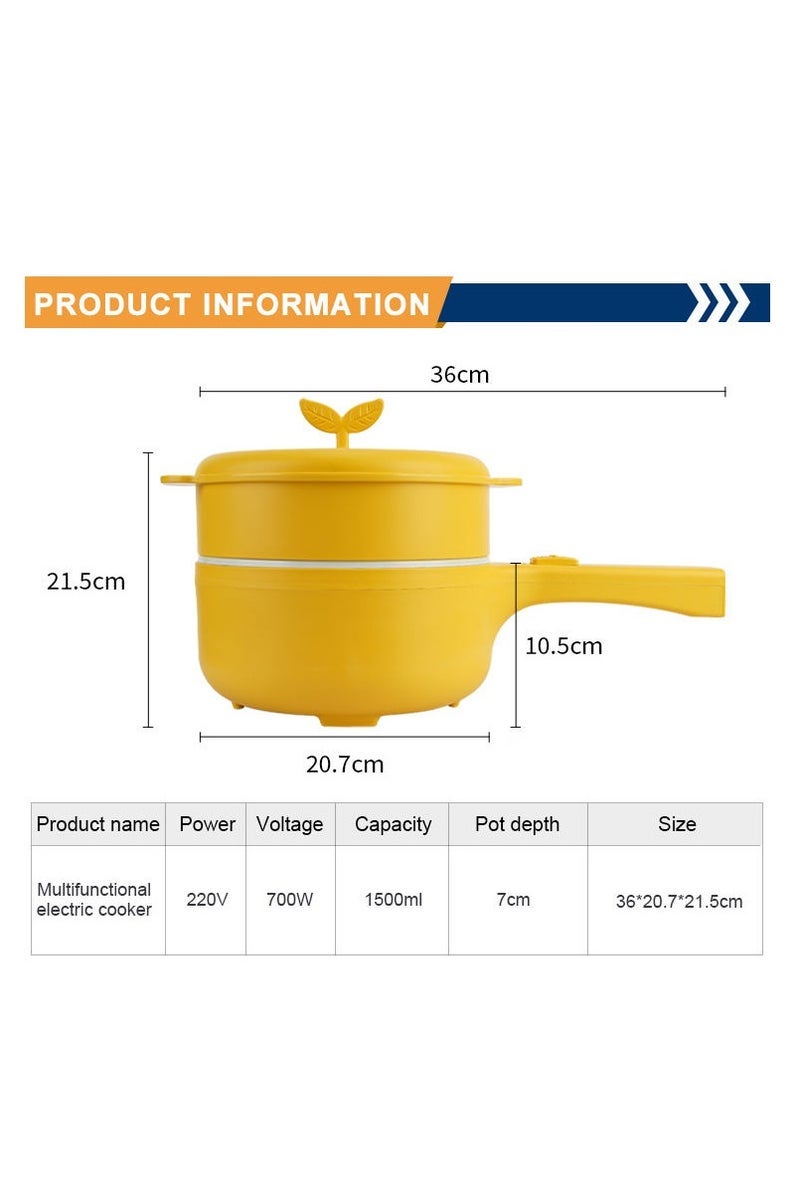 JAJEEK طباخ كهربائي محمول متعدد الوظائف مع بطانة داخلية غير لاصقة للاستخدام المنزلي والخارجي والمكتبي، طباخ أرز صغير - Image 3