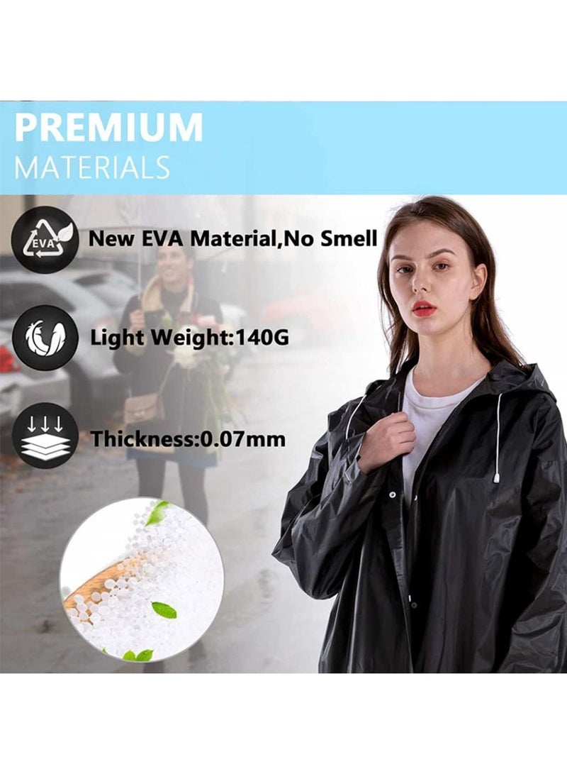 Generic Adult Raincoat Rain Poncho Portable Raincoat with Hood Reusable Waterproof Rain Poncho Suitable for Travel Emergencies and Fishing  - Image 2