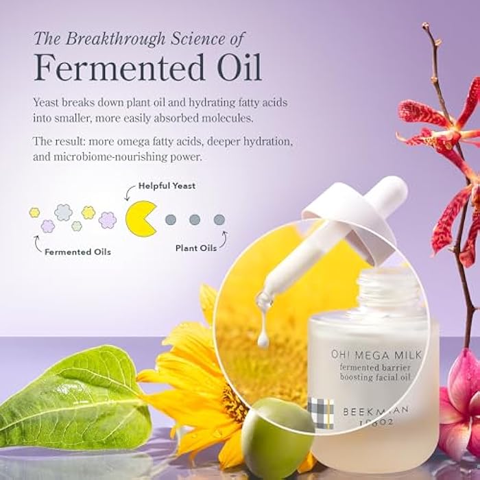 Beekman 1802 Oh! Mega Milky Facial Oil – Hydrating Vitamin C & Niacinamide Serum – Repairs Skin Barrier & Reduces Dark Spots – Fragrance Free, Sensitive Skin Safe – Packaging May Vary – 0.5 Fl Oz - Image 3