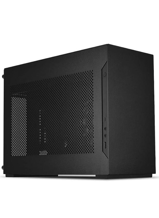 LIAN LI - LI A4-H2O Black SPCC / Aluminum Mini-ITX Computer Case, PCI4.0 Riser Card Cable Included - A4-H2O X4 BLACK - Image 1