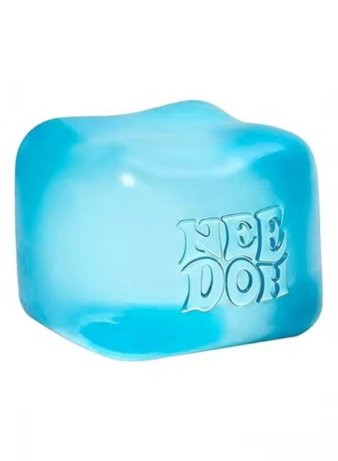 NeeDoh Nice Cube -Sensory Squeeze Toy with Super Solid Squish - 2.25" Cube (Blue) - Image 1