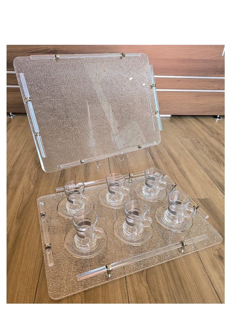 Bayti H.H. Modern Edge Rectangular Tray – Polished 6mm Acrylic Finish (Large) - Image 2