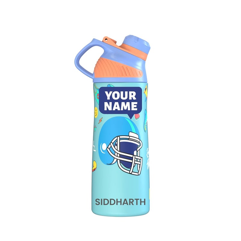Rabitat ZYLO Personalized Vacuum Insulated Water Bottle Mad Eye 550ml | 2 Years Brand Warranty | Water Bottle for School Kids | Upto 24 hrs Hot and Cold Steel Water Bottle | ISI Certified - Image 1