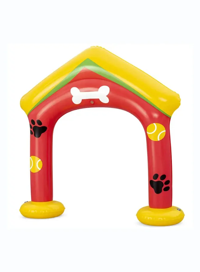 بست واي Bestway, 56" x 14" x 50"/ Fetchin' Fun Pet Sprinkler Inflatable Outdoor Water Play Toy for Kids and Families, Durable Premium Quality Material, Easy Inflate and Deflate Design, Pool Beach Garden Summer Fun Activity, 1.42mx36cmx1.27m