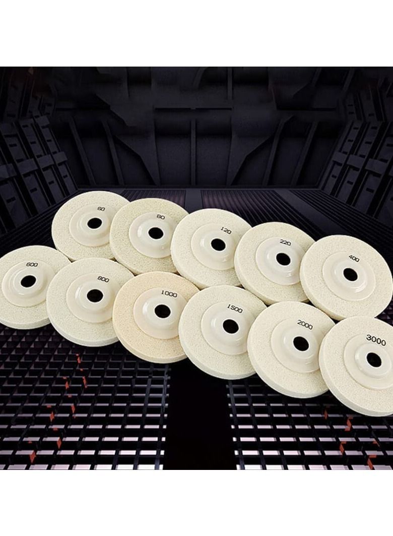 Y&D 6pcs Sponge Fiber Polishing Pads 4 Inch for Marble Tile Quartz Granite Concrete Countertop Renovation  - Image 5