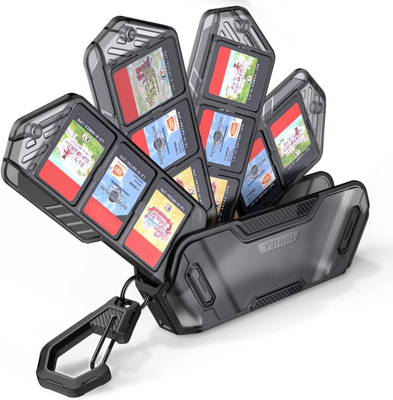 Mumba 12 Switch Game Card Case Holder for Nintendo Switch Game Cards Portable and Exquisite Protective Hard Shell with 4 Layer Rotatable Holder for Nintendo Switch 2SwitchSwitch OLEDLite Black - Image 2