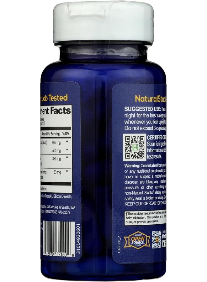 ناتشورال ستاكس مكمل جابا - للاسترخاء العميق والهدوء - 60 كبسولة - Image 2