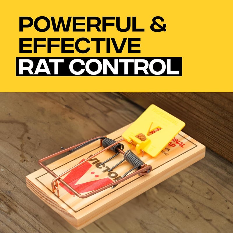 Victor Wide Pedal Rat Traps - 9 Pack, Easy Set Plastic Pedal, Humane Snap Design - Image 2