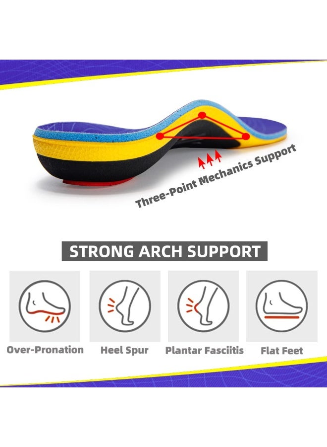 Heavy Duty Support Pain Relief Orthotics - 220+ lbs Plantar Fasciitis High Arch Support Insoles for Men Women, Flat Feet Orthotic Insert, Work Boot Shoe Insole, Absorb Shock with Every Step - Image 4