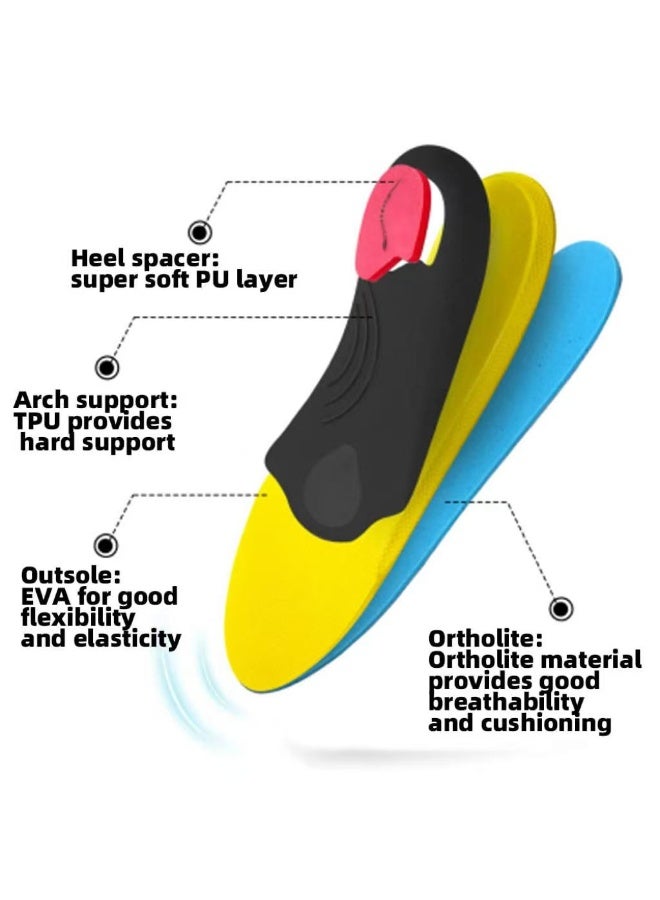 Heavy Duty Support Pain Relief Orthotics - 220+ lbs Plantar Fasciitis High Arch Support Insoles for Men Women, Flat Feet Orthotic Insert, Work Boot Shoe Insole, Absorb Shock with Every Step - Image 3