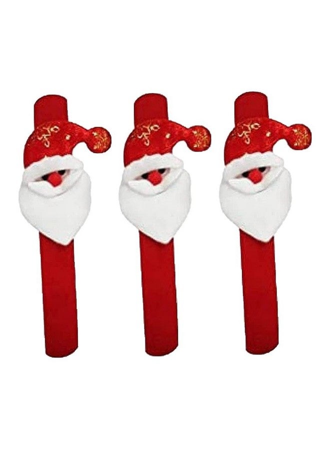 Tickles Tickles Red Santa Claus Christmas Party Hand Bracelet Band for Kids Boys & Girls (Size: 21 cm; Pack of 3)  - Image 1