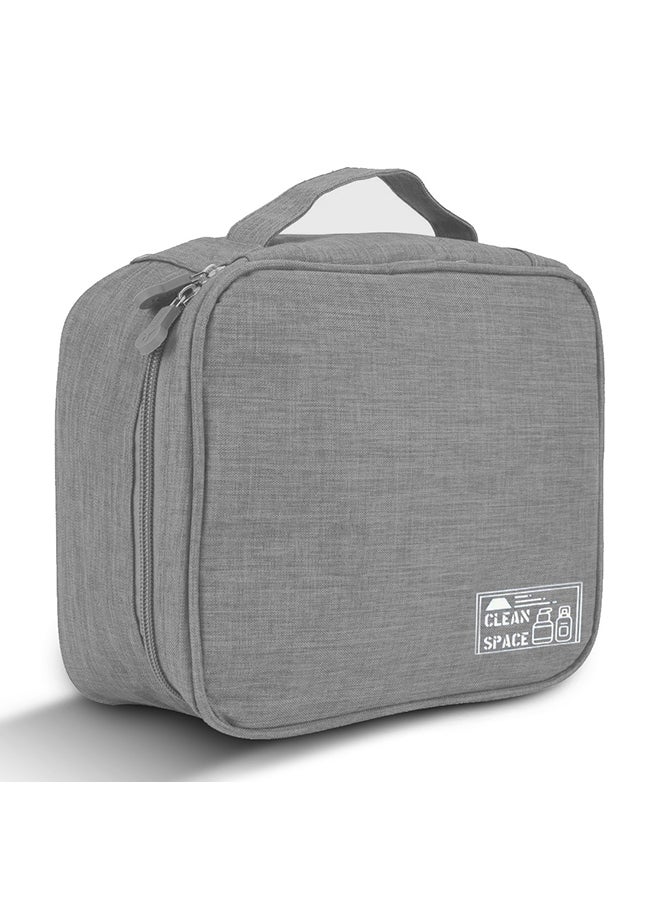 O Ozone Hanging Travel Wet Dry Toiletry Bag Beautician Women Men Bathing Storage Bag Folding Cosmetic Washbag Toilettas Makeup Organizer - Grey
- Grey  - Image 1