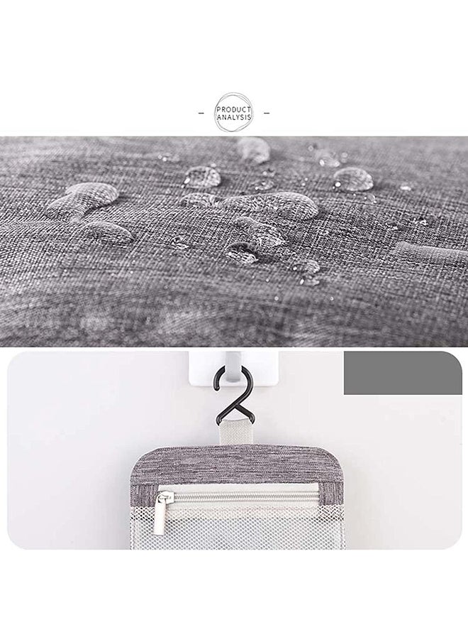 O Ozone Hanging Travel Wet Dry Toiletry Bag Beautician Women Men Bathing Storage Bag Folding Cosmetic Washbag Toilettas Makeup Organizer - Grey
- Grey  - Image 5