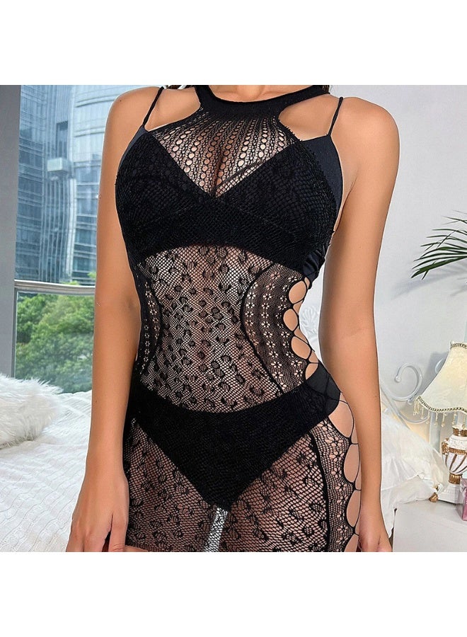 4basix Women’s Fishnet Body Stocking Lingerie, Seamless Stretch Mesh Bodysuit One-Piece Outfit, Lightweight Comfortable Fit for Fashion Layering & Nightwear - Image 2